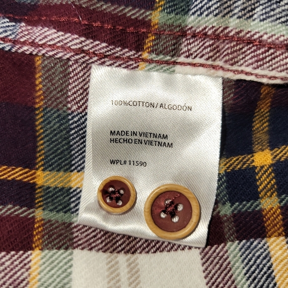 Orginal Weatherproof Vintage Men's Long Sleeve Flannel- Size: Large- Red / White - Picture 9 of 9